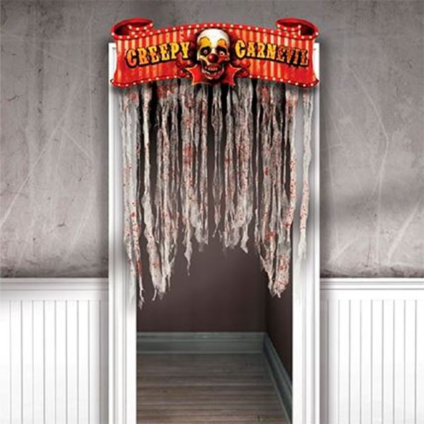 Imagens de Decoración de Puerta Creepy Carnival Circo (137cm x 96cm)