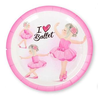 Picture of Platos de Cartón I Love Ballet 18 cm (6 uds)