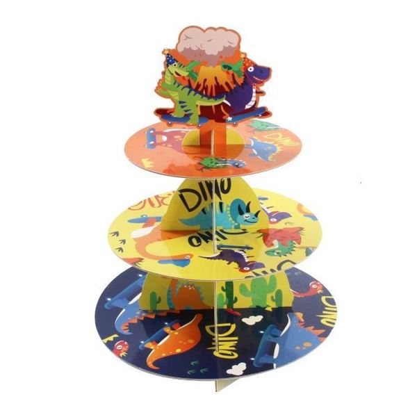 Picture of Stand Cupcakes Dinosaurios 3 Niveles cartón
