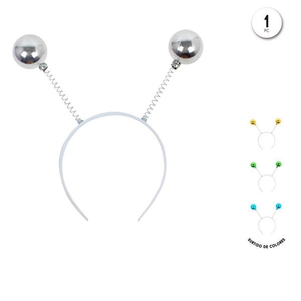 Imagens de Diadema Con Antenas esferas colores (1ud)