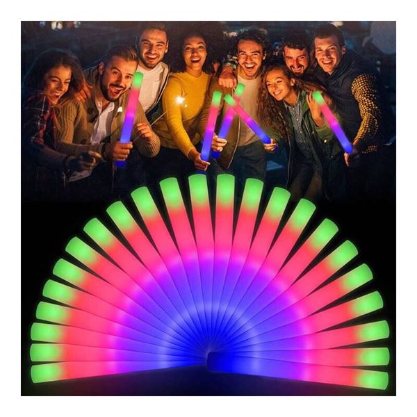 Imagen de Bastón Espuma Luz Led Multicolor 46cm