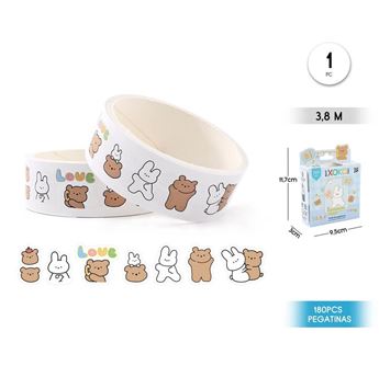 Picture of Juguete Rollo de Pegatinas Kawaii con Ositos y Conejitos