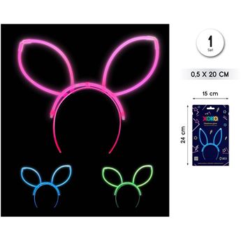 Imagens de Diadema Flúor Luminosa Conejo (1ud)