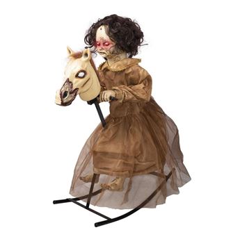 Imagen de Figura Muñeca Maldita con Caballo Balancín Sonido, Movimiento y Luz
