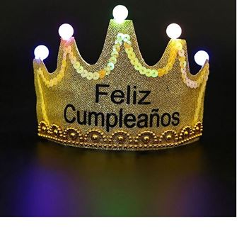 Picture of Corona Diadema Feliz Cumpleaños con luz