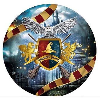 Imagen de Platos Escuela de Magia cartón 23cm (6 unidades)