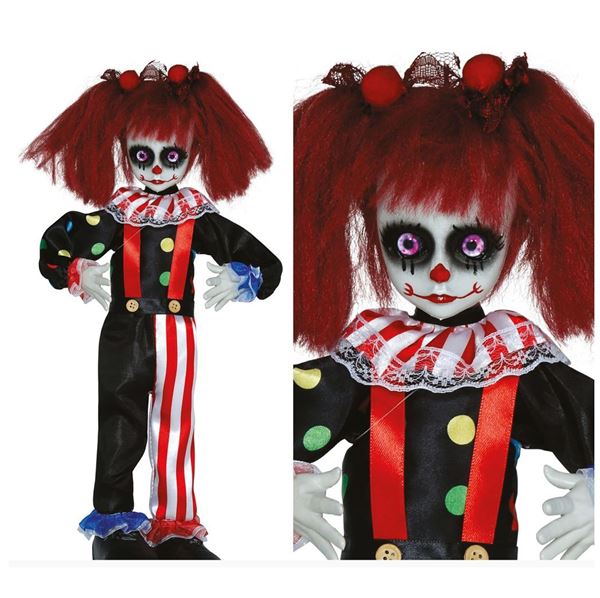 Imagens de Figura Muñeca Payasa Terror 40cm