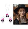 Imagens de Collar y pendientes Calaveras Rosa Halloween