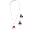 Imagens de Collar y pendientes Calaveras Rosa Halloween