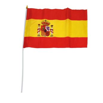 Picture of Bandera España con Escudo Palo Plástico (45cm x 30cm)