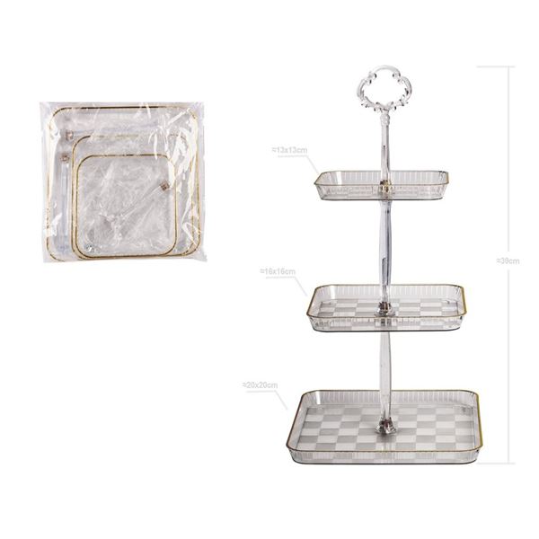 Imagen de Stand Plástico Rectangular 3 Pisos Reutilizables