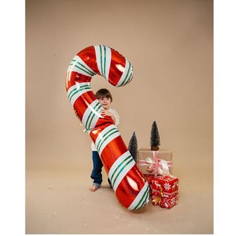 Imagen de Globo Candy Cane Gigante de Navidad (149 x 74 cm)