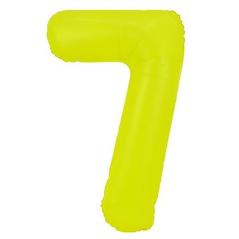 Imagens de Globo Número 7 Amarillo Flúor XL 86cm
