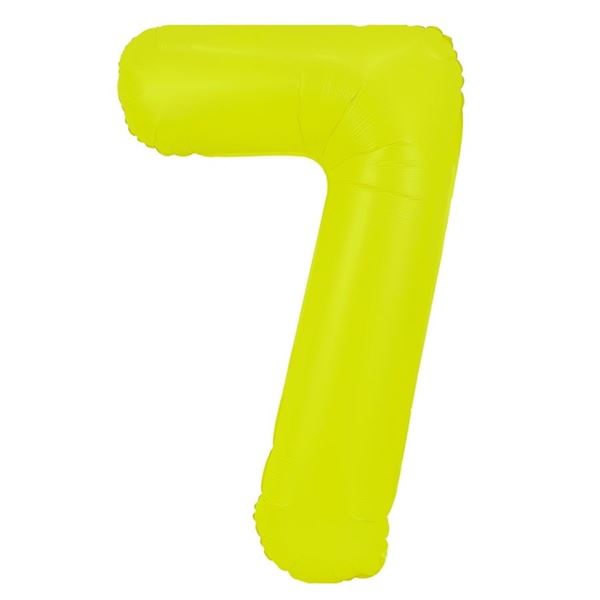 Picture of Globo Número 7 Amarillo Flúor XL 86cm