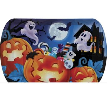 Imagens de Bandeja Halloween Calabaza Infantil plástico Reutilizable (39cm)