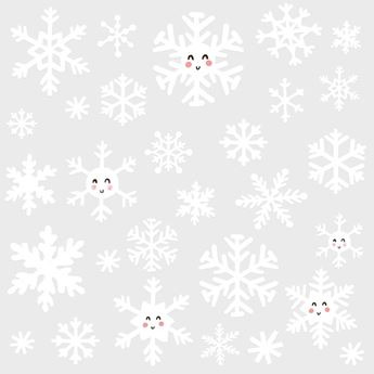 Imagen de Vinilo Navideño Copos de Nieve Cristal (120 pegatinas)