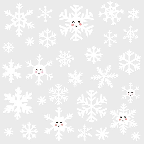 Picture of Vinilo Navideño Copos de Nieve Cristal (120 pegatinas)