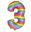 Imagen de Globo Número 3 Pop it Grande 82cm 
