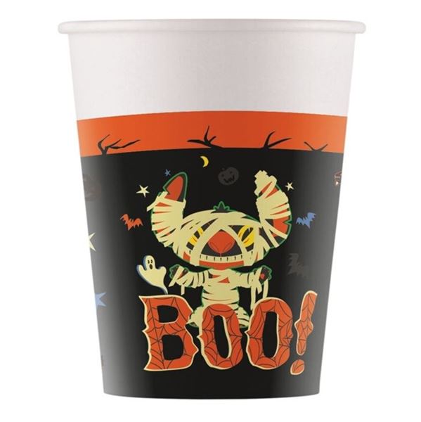 Imagen de Vasos Stitch Halloween cartón 200ml Ed.Limitada (8uds)