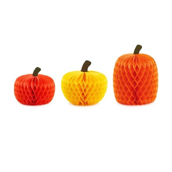 Imagens de Decorado Calabazas Nido de Abeja Halloween (3uds)