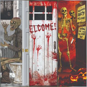 Picture of Paneles Decorativos para Puerta Halloween – 3 Diseños Terroríficos (76 x 183 cm)