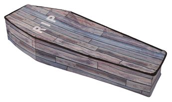 Imagen de Ataúd Plegable Halloween con Diseño de Madera (1,5 m)
