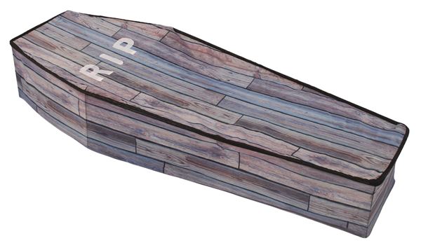 Imagen de Ataúd Plegable Halloween con Diseño de Madera (1,5 m)