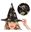 Imagen de Sombrero Bruja Infantil negro Estampado Dorado