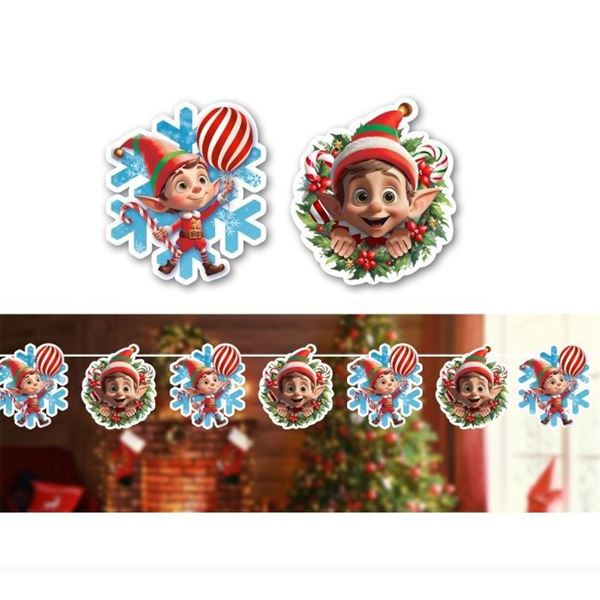 Imagens de Guirnalda Duendes Navideños cartón (3m)