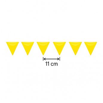 Imagen de Banderín Amarillo plástico 30cm x 20cm (25m)