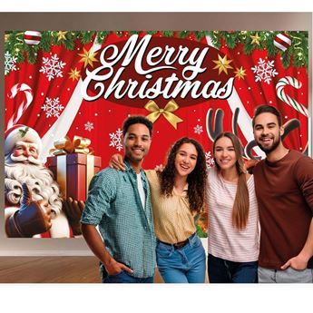 Imagen de Photocall Navideño pared Grande de tela