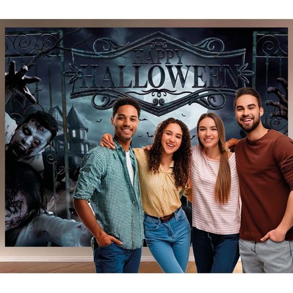 Picture of Fondo Pared Zombies Halloween Tela (220cm x 150cm)