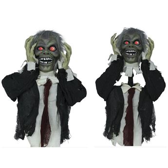 Imagen de Figura Busto Zombie con Luz, Sonido y Movimiento (55cm)