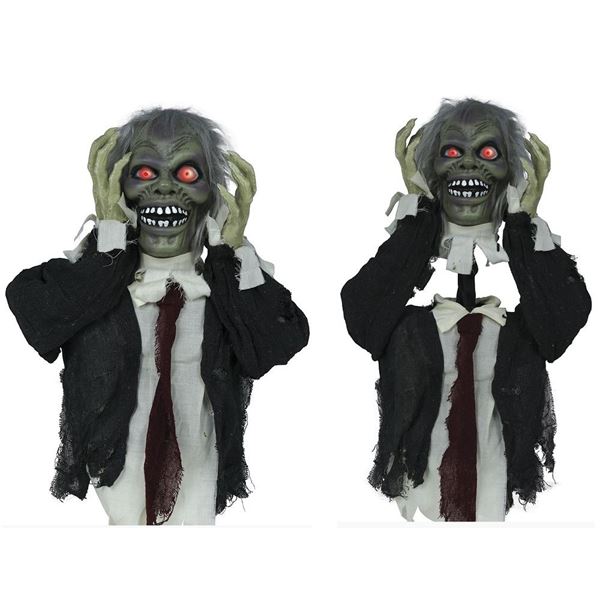 Imagens de Figura Busto Zombie con Luz, Sonido y Movimiento (55cm)