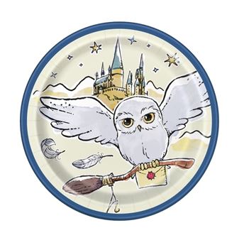 Imagen de Platos Harry Potter Hogwarts Cumpleaños 17cm (8uds)