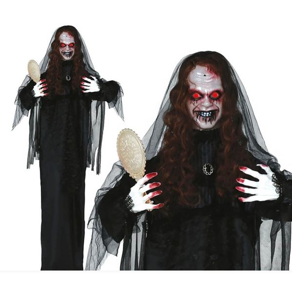 Imagen de Figura Pie Vampira con Espejo con Luz, Sonido, Movimiento y Sensor (170cm)