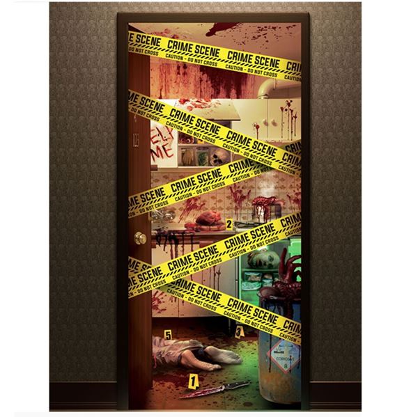 Imagen de Decoración Puerta Escena del Crimen Tela 180cm x 80cm