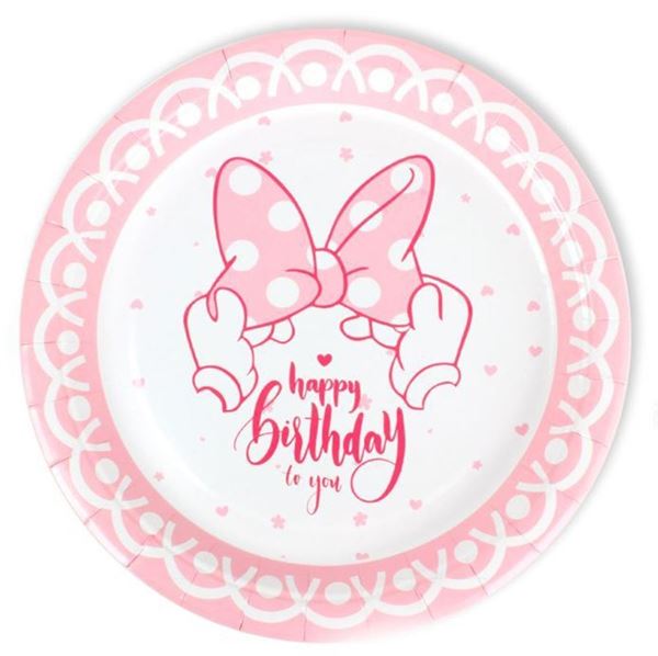 Picture of Platos Pink Lady cartón 23cm (6uds)
