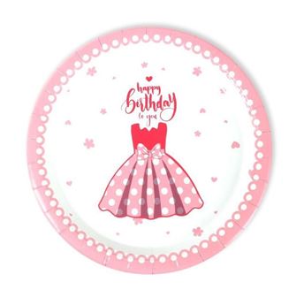 Picture of Platos Pink Lady cartón 18cm (6 unidades)