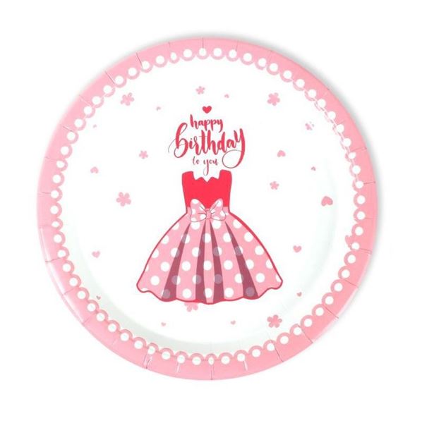 Picture of Platos Pink Lady cartón 18cm (6uds)