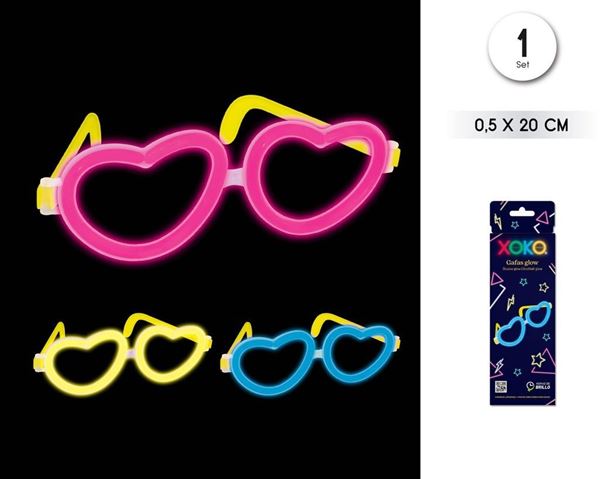 Picture of Gafas Luminosas Flúor Glow Corazón (1ud)