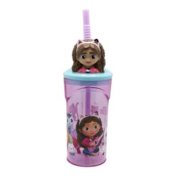 Imagen de Vaso La Casa de Muñecas de Gabby Reutilizable con pajita