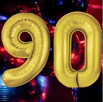 Picture of Globo Número 90 Dorado Gigante (86cm)