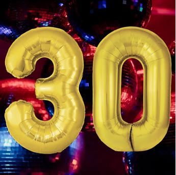 Picture of Globo Número 30 Dorado Gigante (86cm)