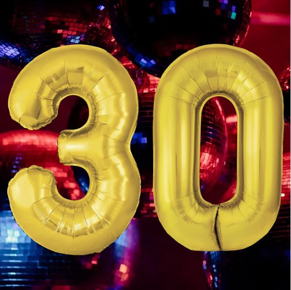 Picture of Globo Número 30 Dorado Gigante (86cm)