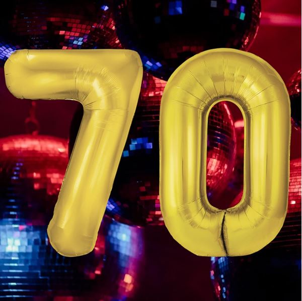 Picture of Globo Número 70 Dorado Gigante (86cm)