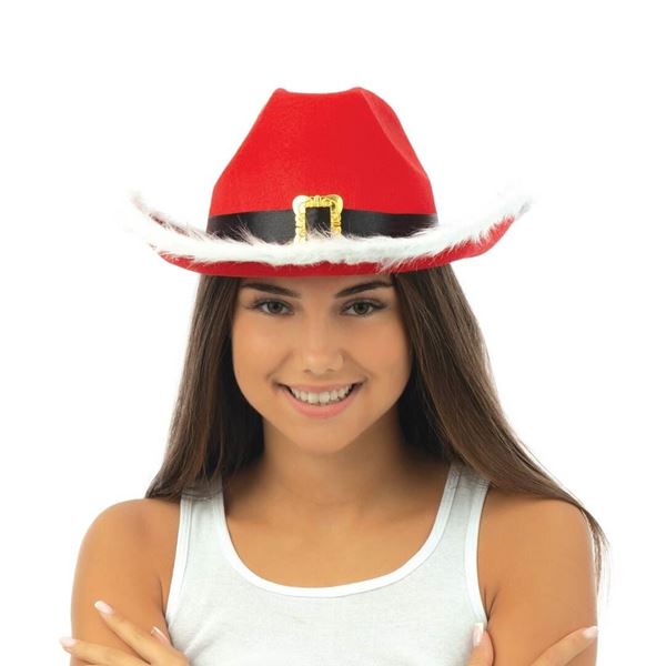 Imagens de Sombrero Navideño Cowboy Rojo 