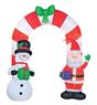 Imagen de Arco Auto-hinchable Navideño Papá Noel y Muñeco de Nieve (240cm)