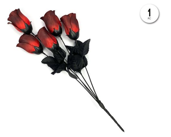 Imagen de Ramo de Rosas Negras y Rojas Halloween
