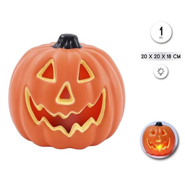 Imagen de Calabaza Halloween con Luz Efecto Llama